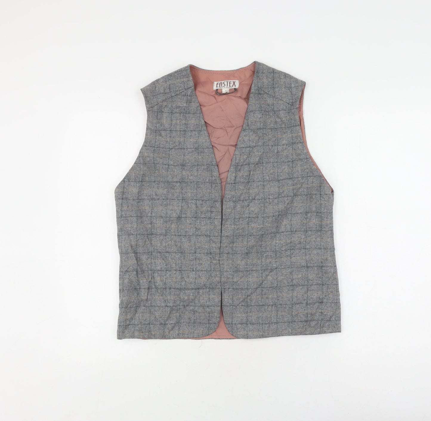 Eastex Women's Grey Tweed Suit Waistcoat Size 12 Classic