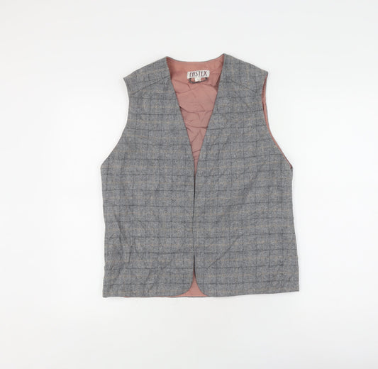 Eastex Women's Grey Tweed Suit Waistcoat Size 12 Classic