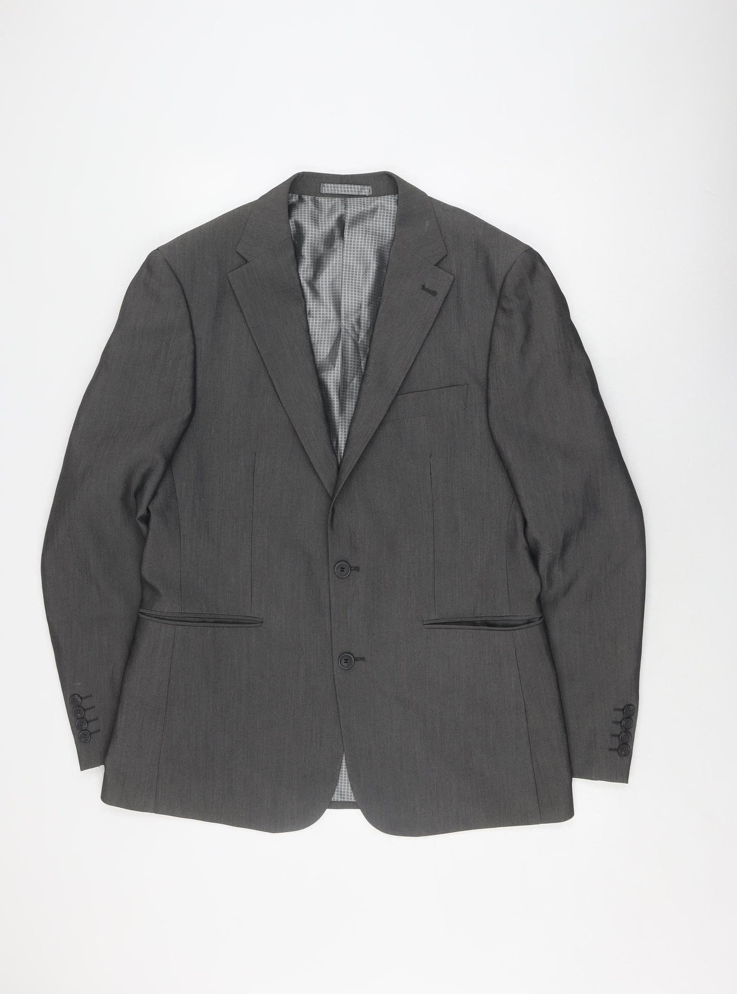 1860 Men's Grey Suit Jacket Size 42 Regular Formal