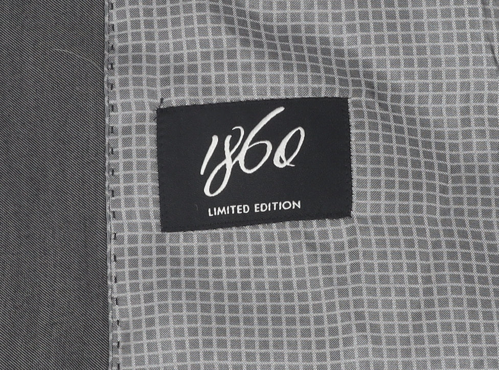 1860 Men's Grey Suit Jacket Size 42 Regular Formal