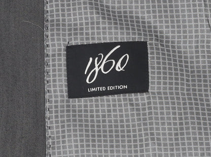 1860 Men's Grey Suit Jacket Size 42 Regular Formal