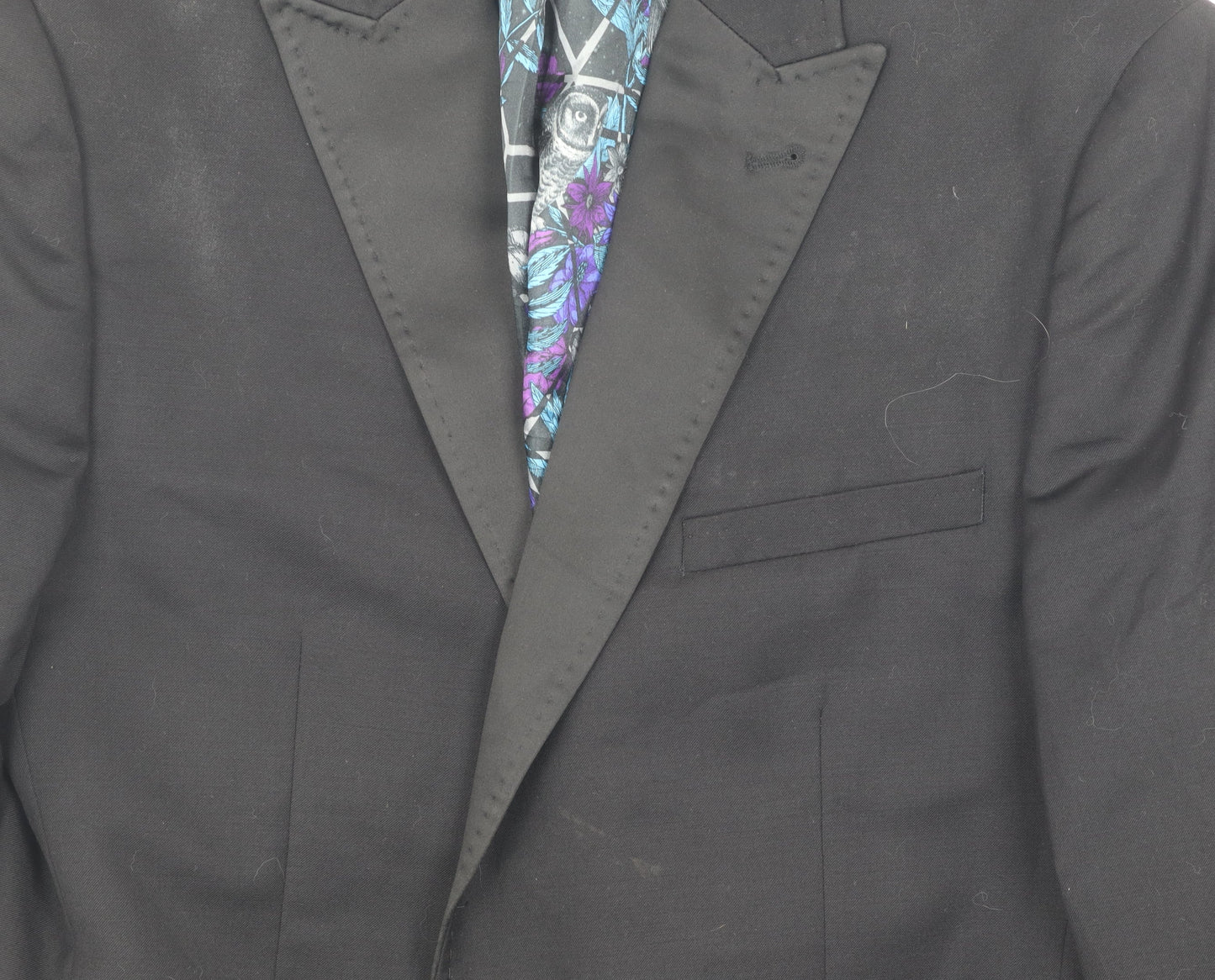 Mens UK Size 42 Ted Baker Regular Black Suit Jacket