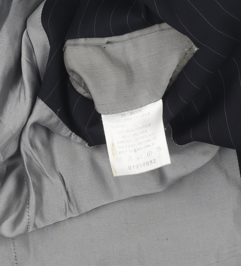 Mens UK Size 38 Berwin & Berwin Regular Black Suit Jacket