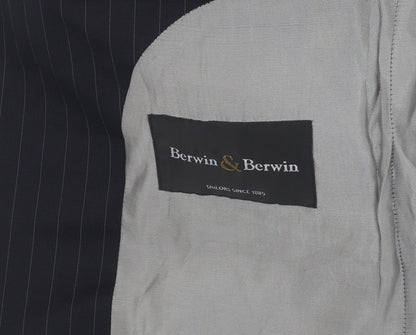 Mens UK Size 38 Berwin & Berwin Regular Black Suit Jacket