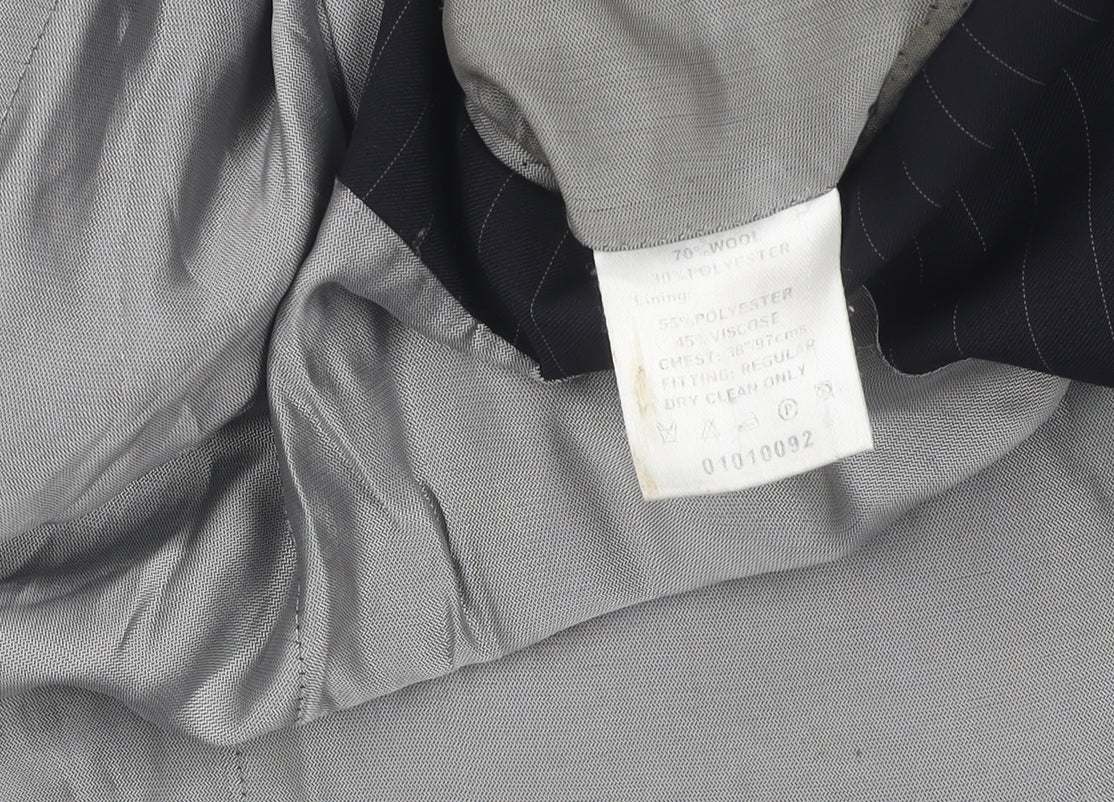 Mens UK Size 38 Berwin & Berwin Regular Black Suit Jacket