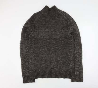 Gap Men's Grey Wool Henley Jumper, Medium Size