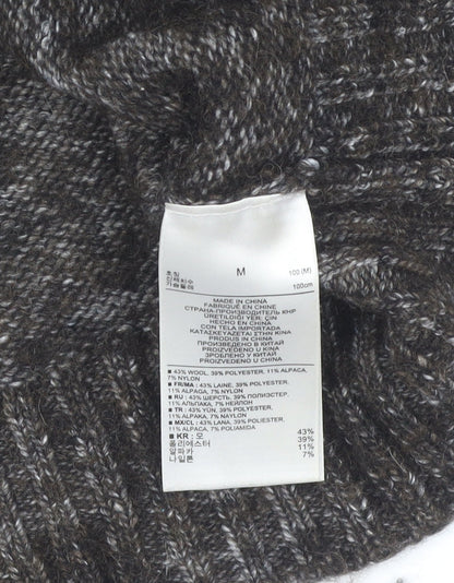 Gap Men's Grey Wool Henley Jumper, Medium Size