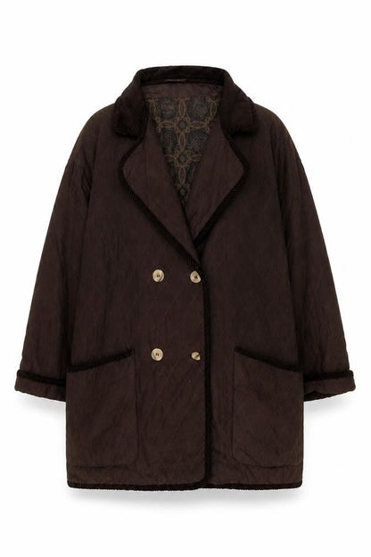 Womens UK Size 18 Goldix Brown Quilted Coat