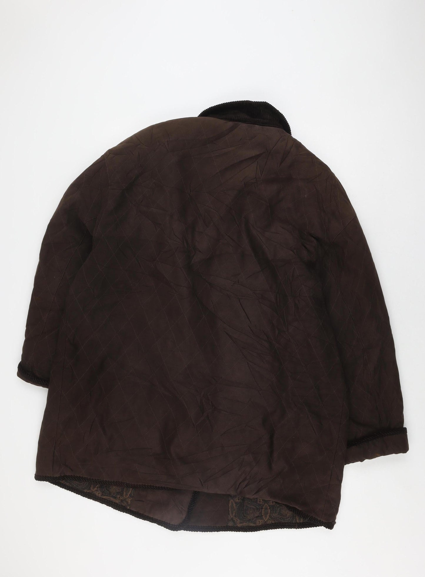Womens UK Size 18 Goldix Brown Quilted Coat