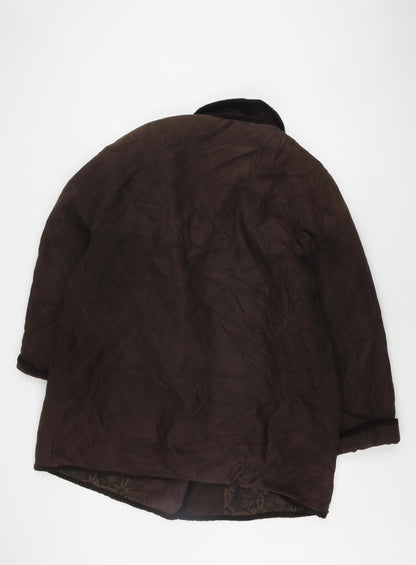 Womens UK Size 18 Goldix Brown Quilted Coat