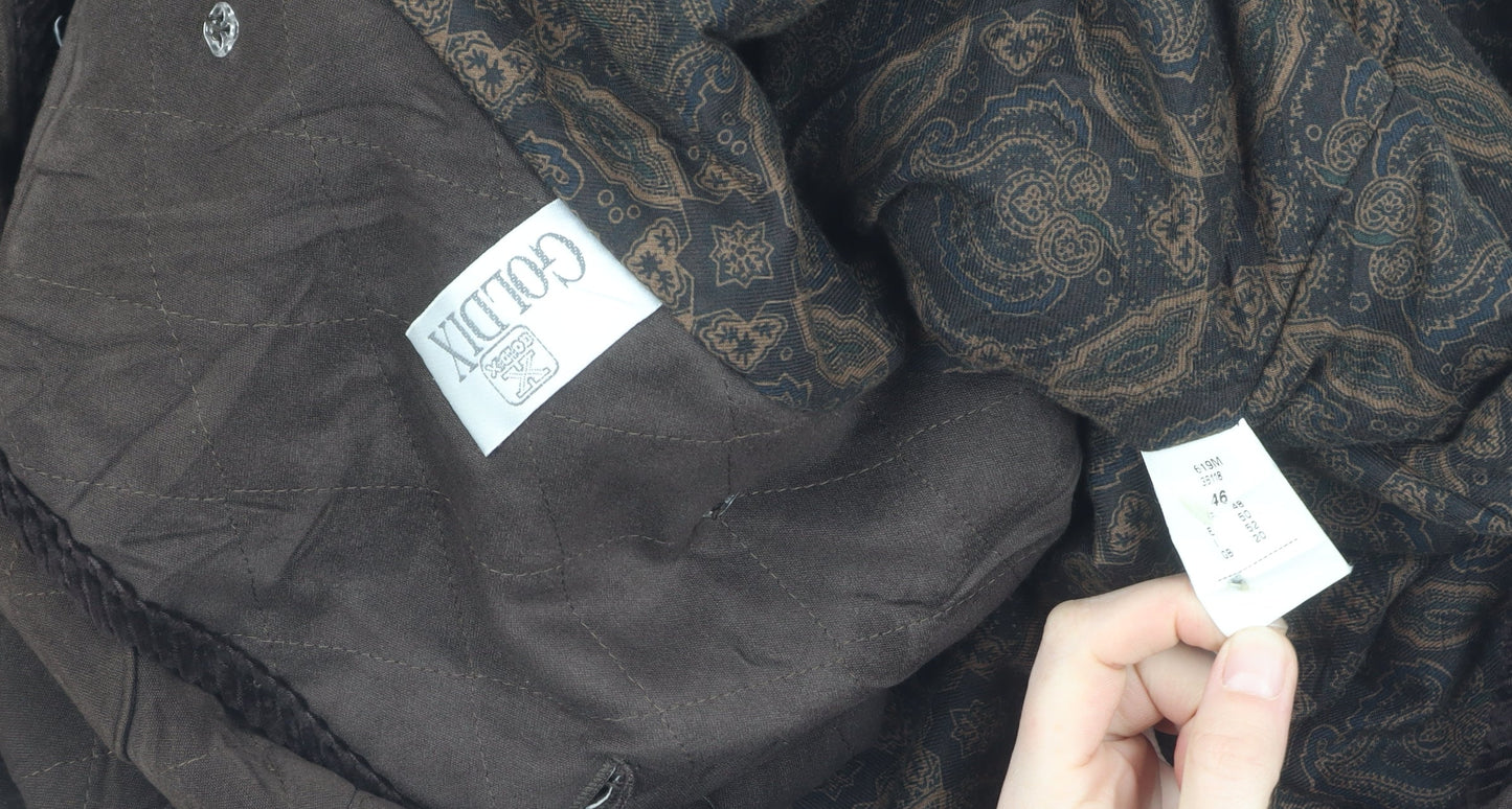Womens UK Size 18 Goldix Brown Quilted Coat