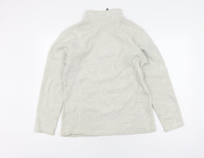 Regatta Women's Grey Striped 1/2 Zip Sweatshirt Size 10