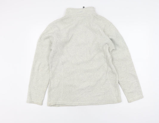 Regatta Women's Grey Striped 1/2 Zip Sweatshirt Size 10