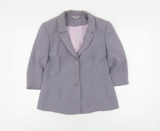 Principles Women's Grey Blazer Size 12, Formal Business Style