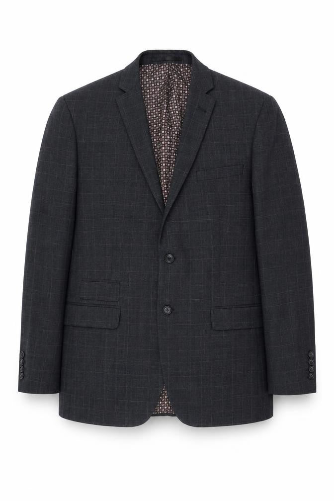 Mens UK Size 40 Racing Green Regular Grey Suit Jacket