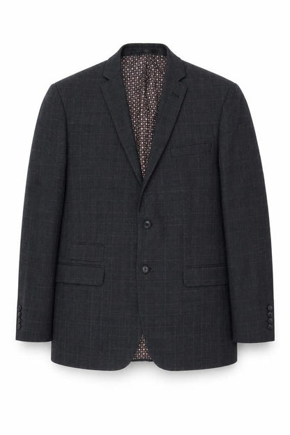 Mens UK Size 40 Racing Green Regular Grey Suit Jacket