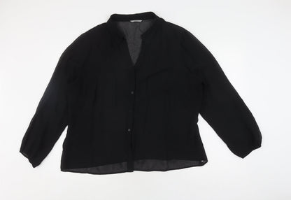 Womens UK Size 22 Marks and Spencer Black  Blouse