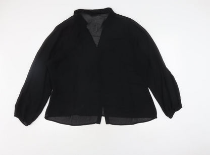 Womens UK Size 22 Marks and Spencer Black  Blouse