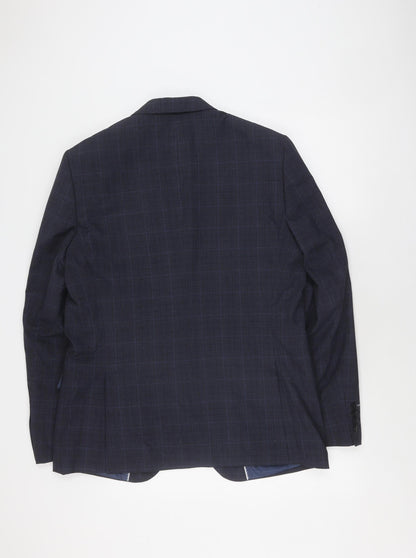 Mens UK Size 42 Burton Regular Blue Suit Jacket