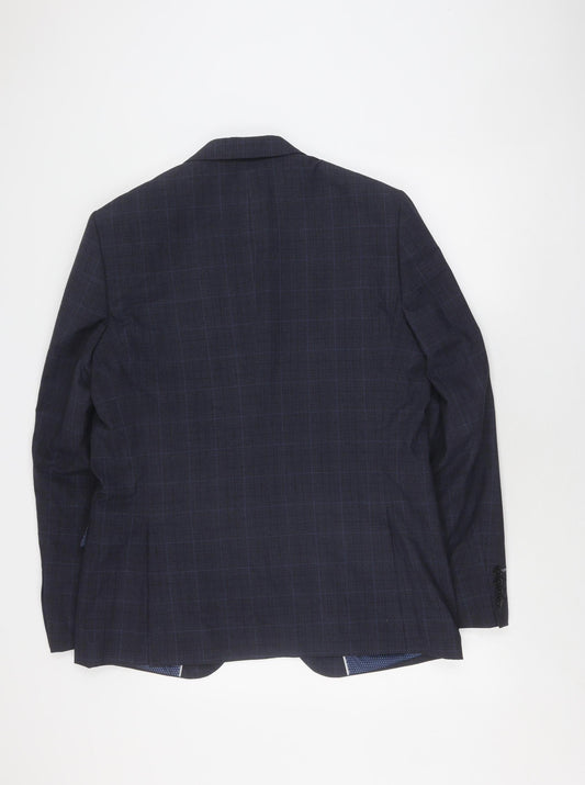 Mens UK Size 42 Burton Regular Blue Suit Jacket