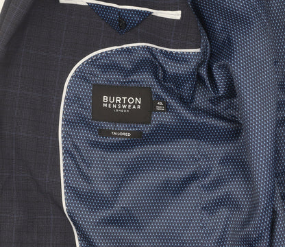 Mens UK Size 42 Burton Regular Blue Suit Jacket
