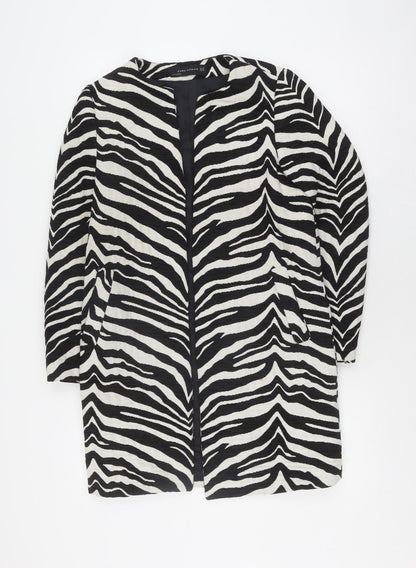 Zara Woman Zebra Print Blazer, XS, Black/White, Casual