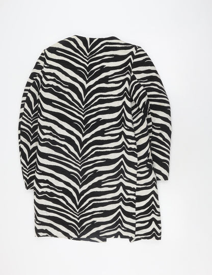 Zara Woman Zebra Print Blazer, XS, Black/White, Casual