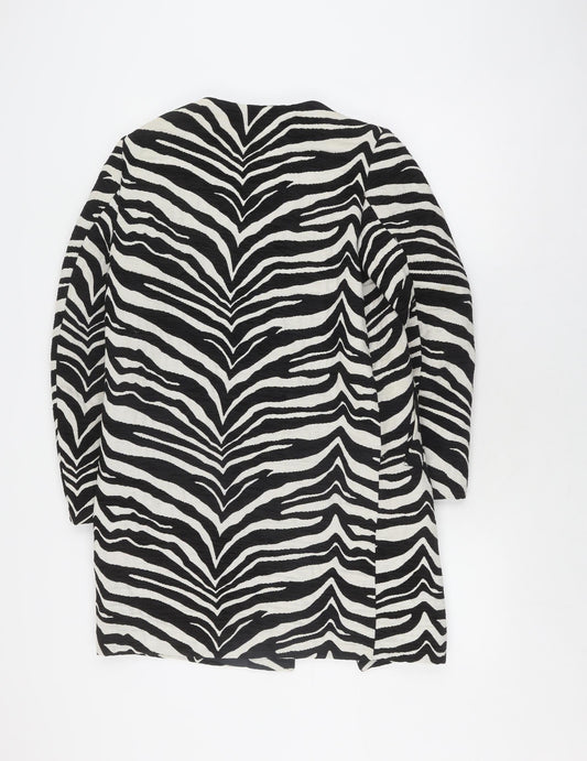 Zara Woman Zebra Print Blazer, XS, Black/White, Casual