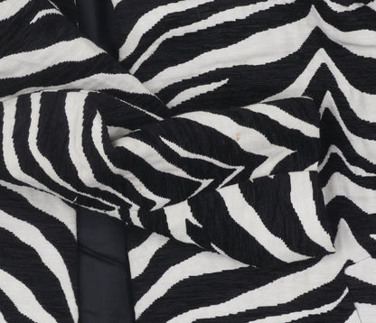 Zara Woman Zebra Print Blazer, XS, Black/White, Casual