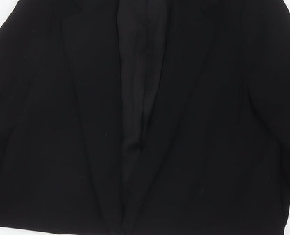 Mango Women's Black Blazer S, Notch Lapel, Lined