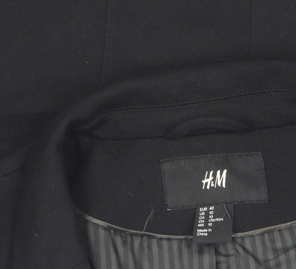 H&M Women’s Black Size 12 Blazer – Classic Business Lined