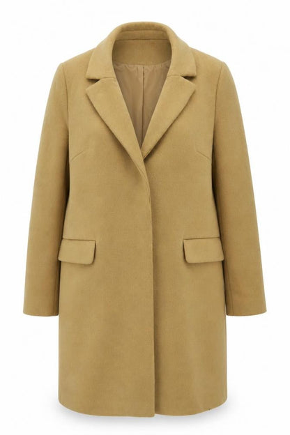 Womens UK Size 10 Topshop Beige Overcoat