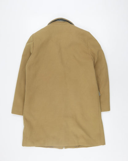 Womens UK Size 10 Topshop Beige Overcoat