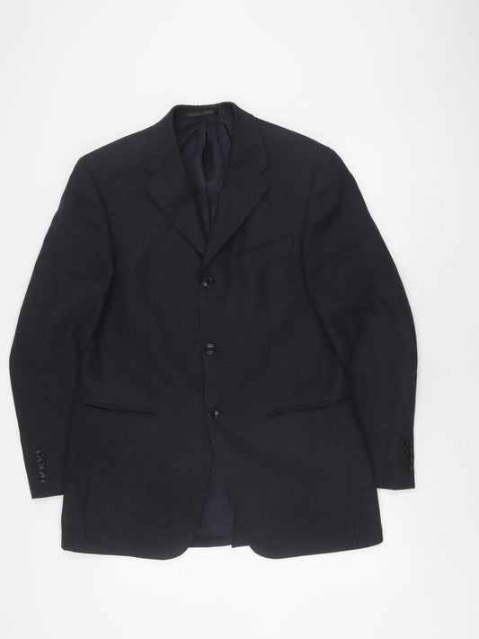 Mens UK Size 38 Vintage Regular Black Suit Jacket