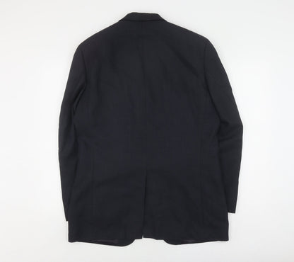 Mens UK Size 38 Vintage Regular Black Suit Jacket