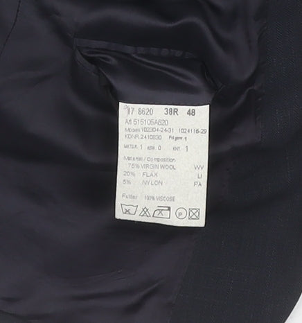 Mens UK Size 38 Vintage Regular Black Suit Jacket