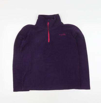 Freedom Trail Women's Purple Fleece Zip Sweatshirt Size 4 UK