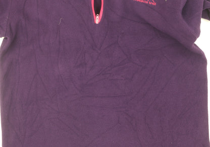Freedom Trail Women's Purple Fleece Zip Sweatshirt Size 4 UK