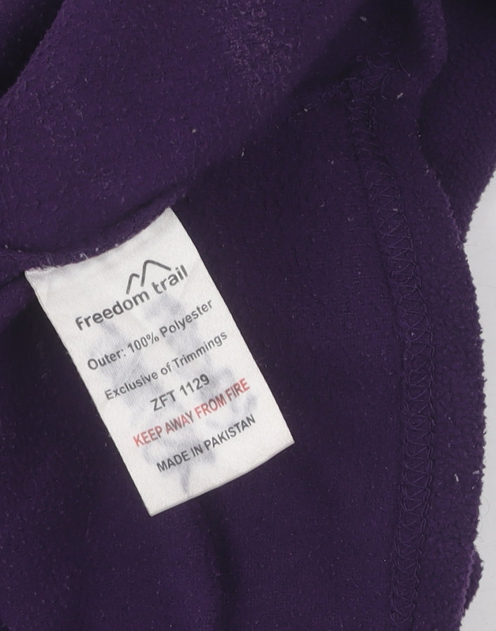 Freedom Trail Women's Purple Fleece Zip Sweatshirt Size 4 UK