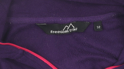 Freedom Trail Women's Purple Fleece Zip Sweatshirt Size 4 UK