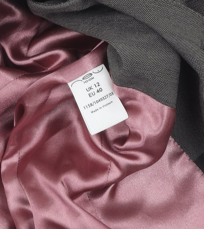 New Look Women's Grey Pinstripe Blazer UK 12