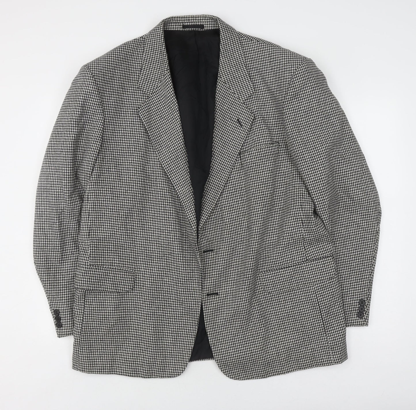 Quality Casuals Men's Grey Check Blazer, 44R, Classic