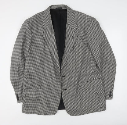Quality Casuals Men's Grey Check Blazer, 44R, Classic