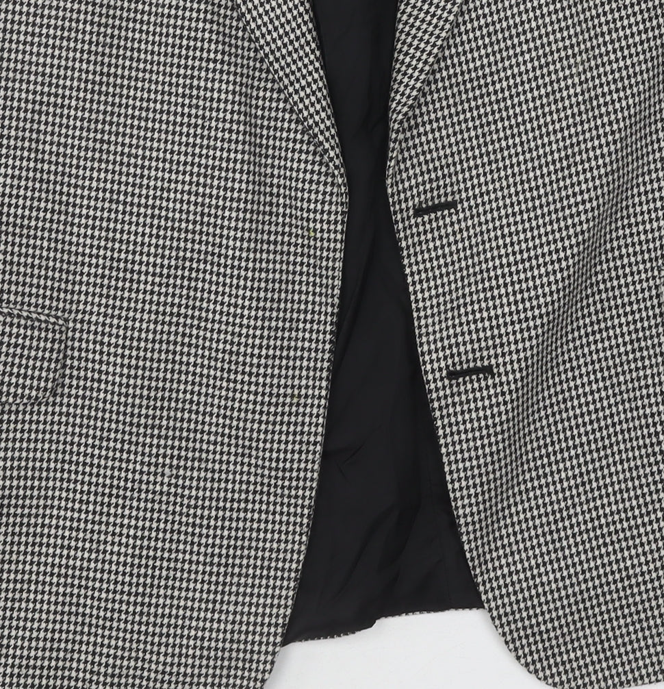 Quality Casuals Men's Grey Check Blazer, 44R, Classic
