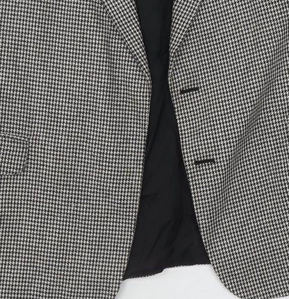 Quality Casuals Men's Grey Check Blazer, 44R, Classic