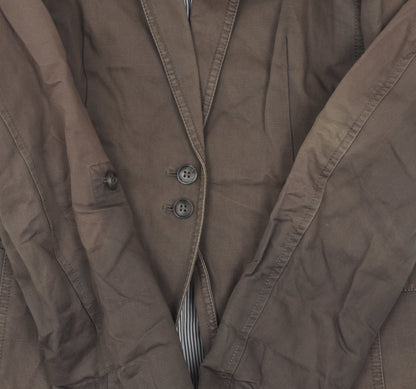 Next Women's Brown Blazer, Size 10, Mid-Length, Lined