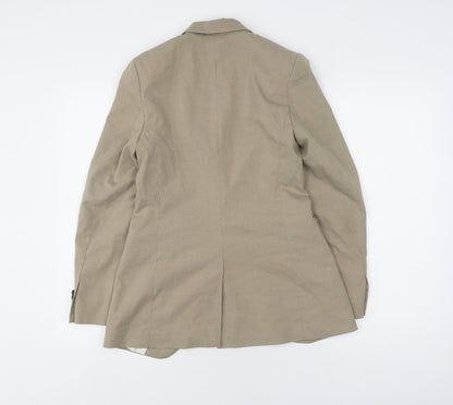 H&M Women's Beige Trouser Suit Jacket Size 6