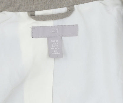 H&M Women's Beige Trouser Suit Jacket Size 6
