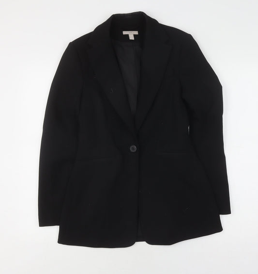 H&M Women's Black Suit Jacket Size 6 Notch Lapel