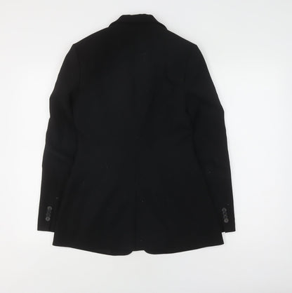 H&M Women's Black Suit Jacket Size 6 Notch Lapel